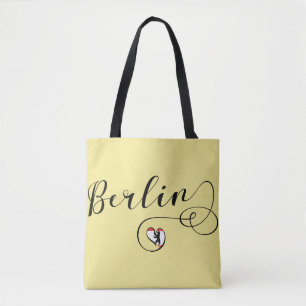 Berlin Heart Grocery Bag, Duitsland Tote Bag