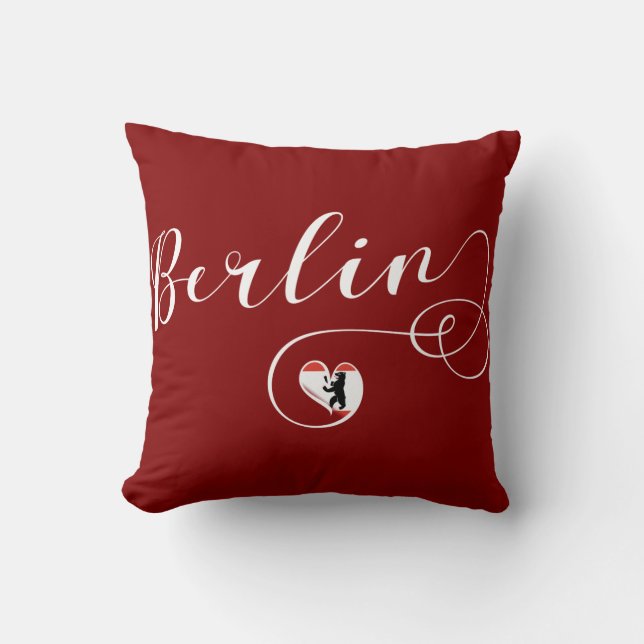 Berlin Heart Throw Cushion Kussen (Voorkant)