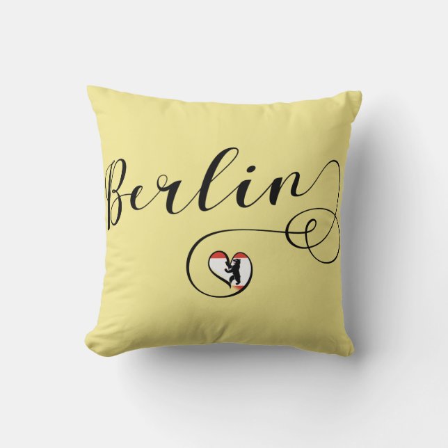 Berlin Heart Throw Cushion Kussen (Voorkant)