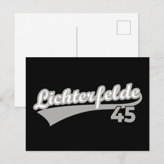 Berlin Lichterfelde 45 City Logo Nummer Briefkaart (Voorkant / Achterkant)