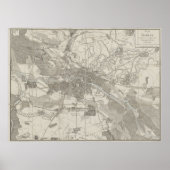 Berlin Map, Plan of the City, Surrounding District Poster (Voorkant)