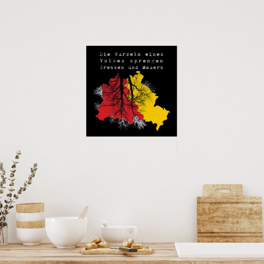Berlin Mauerfall Poster (Keuken)