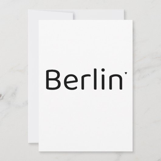 Berlin - minimalistic typography card kaart (Voorkant)