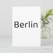 Berlin - minimalistic typography card kaart (Staand voorkant)