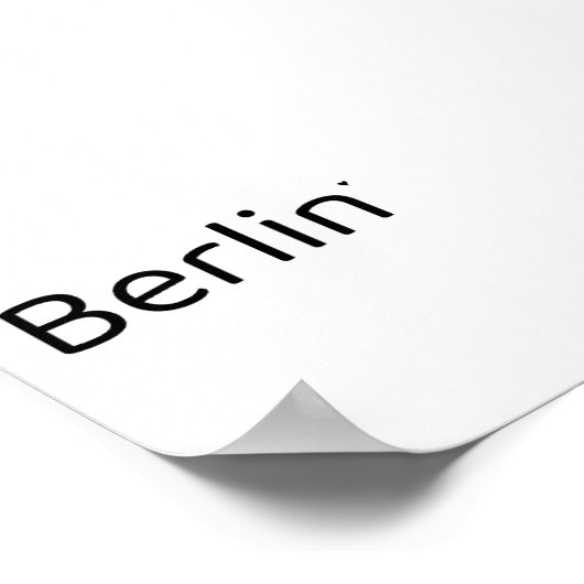 Berlin - minimalistic typography poster (Hoek)