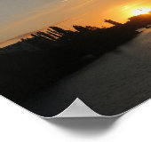 Berlin Nacht Duitsland Fernsehturm Nacht Skyline Poster (Hoek)