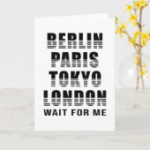 Berlin Paris Tokyo London City Funny Gift Kaart (Gele Bloem)