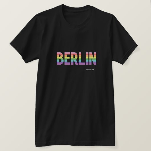 Berlin Pride T-shirt | Schwul/Gay Rainbow Flag (Design voorkant)