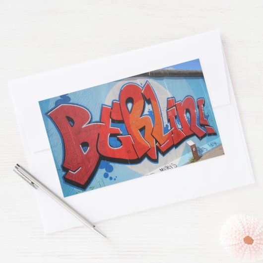 Berlin Rechthoekige Sticker (Envelop)