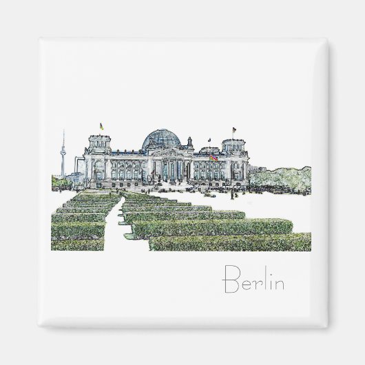Berlin Reichstag Building Architecture Magnet (Voorkant)
