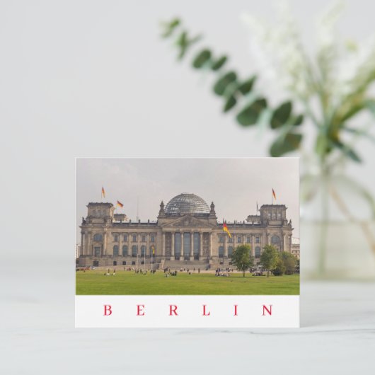 Berlin Reichstag front uitzicht briefkaart (Staand voorkant)