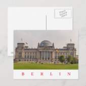 Berlin Reichstag front uitzicht briefkaart (Voorkant / Achterkant)
