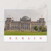 Berlin Reichstag front uitzicht briefkaart (Voorkant)