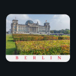 Berlin Reichstag Gebouw in herfst koelkastmagneet Magneet<br><div class="desc">Een prachtig uitzicht van het Rijksdaggebouw in Berlijn in het najaar gedrukt op een souvenirkoelkastmagneet.</div>