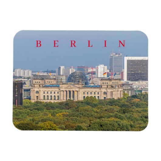 Berlin Reichstag uitzicht koelkastmagneet Magneet (Horizontaal)