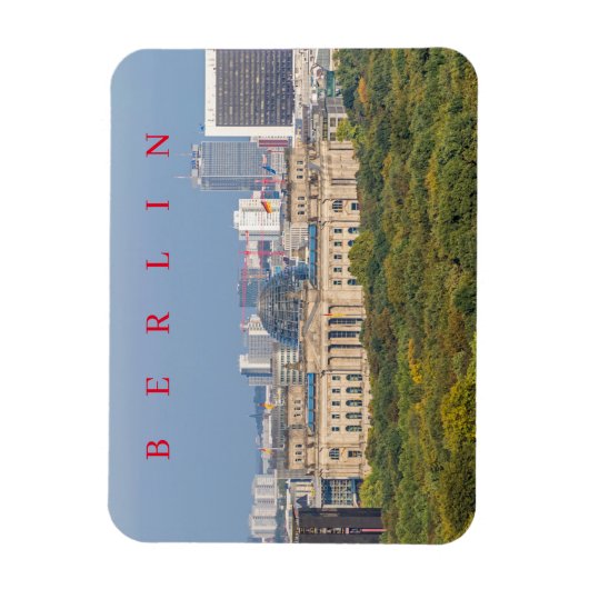 Berlin Reichstag uitzicht koelkastmagneet Magneet (Verticaal)