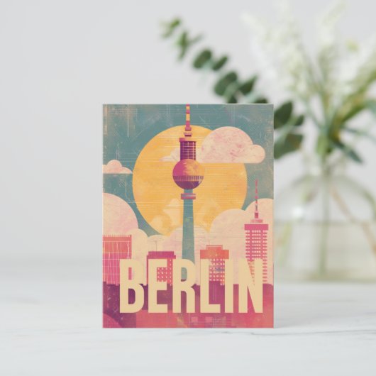Berlin retro briefkaart (Staand voorkant)