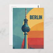 Berlin retro travel briefkaart (Voorkant / Achterkant)