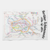 " BERLIN Schienennetz Geschirrtuch ... " Theedoek (Horizontaal)