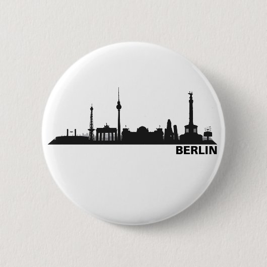 Berlin Skyline Ansteckbutton Ronde Button 5,7 Cm (Voorkant)