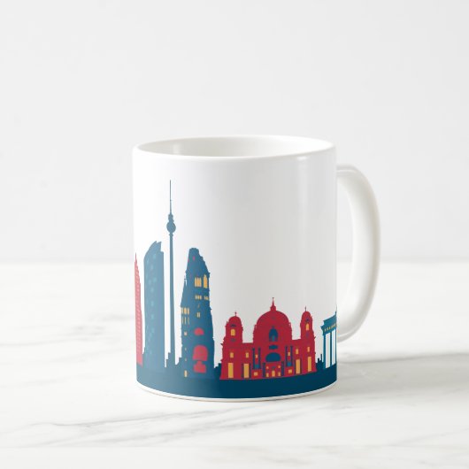 Berlin Skyline Coffee Mok (Voorkant rechts)