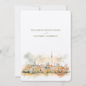 Berlin Skyline Duitsland Save-the-Date Kaart (Achterkant)