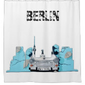Berlin Skyline Graffiti Douchegordijn (Voorkant)