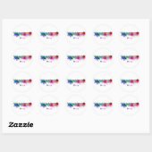 Berlin skyline in watercolor ronde sticker (Vel)