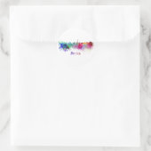 Berlin skyline in watercolor ronde sticker (Tas)