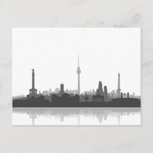 Berlin Skyline - Postkarte / Grußkarte Briefkaart