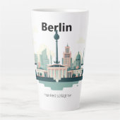 Berlin Skyline Tasse – Heimatliebe Pur Latte Mok (Voorkant)