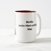 Berlin Skyline Tasse – Heimatliebe Pur Tweekleurige Koffiemok (Voorkant rechts)