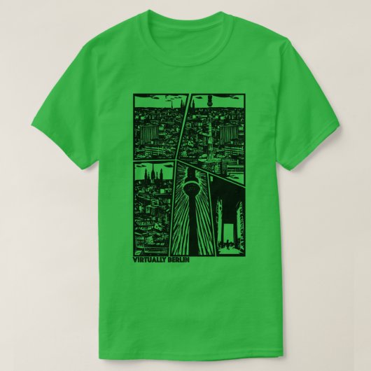 Berlin SkylineStyle Creëer door AI T-shirt (Design voorkant)