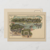 Berlin Spandau Pichelswerder isle Litho Briefkaart (Voorkant / Achterkant)