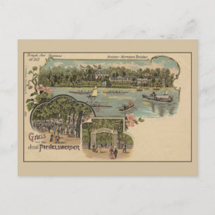 Berlin Spandau Pichelswerder isle Litho Briefkaart