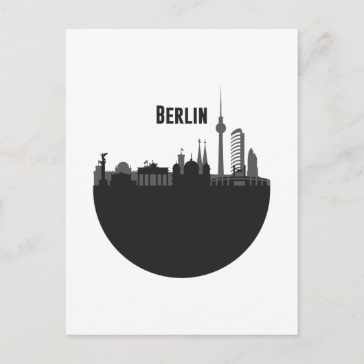 Berlin Stadt Silhouette Briefkaart (Voorkant)