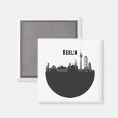 Berlin Stadt Silhouette Skyline Magneet (Voorkant / Achterkant)