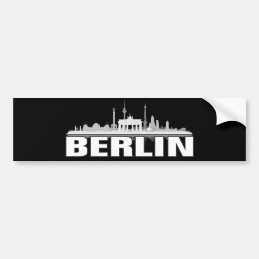 Berlin Stadt Skyline - Autoaufkleber Bumpersticker (Voorkant)