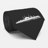 Berlin Stadt Skyline - Geschenkidee Stropdas (Opgerold)