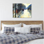 Berlin Street in Late Herfst, beeldende kunst Canvas Afdruk (Insitu (Slaapkamer))
