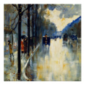 Berlin Street in Late Herfst, beeldende kunst Perfect Poster (Voorkant)