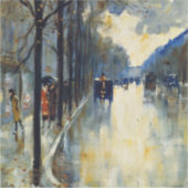 Berlin Street in Late Herfst, beroemde kunst, Sticker (Voorkant)