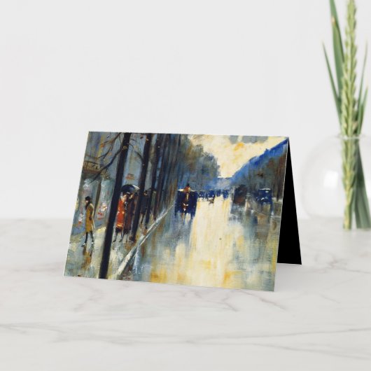 Berlin Street in Late Herfst Kaart (Voorkant)