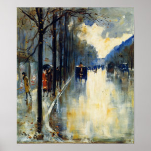 Berlin Street in Late Herfst Poster