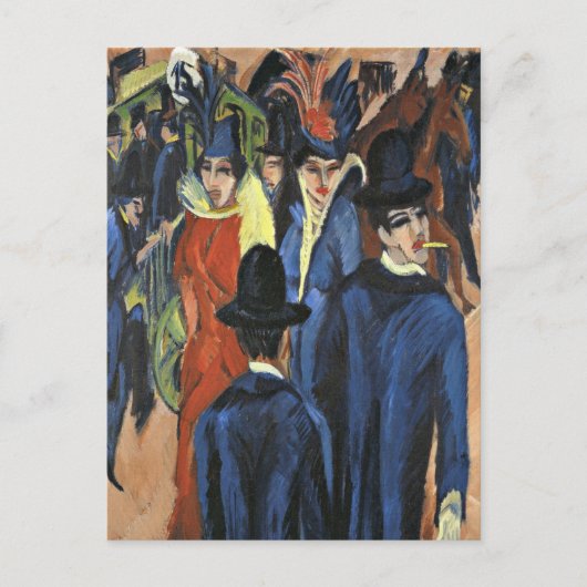 Berlin Street Scene - Ernst Ludwig Kirchner Briefkaart (Voorkant)
