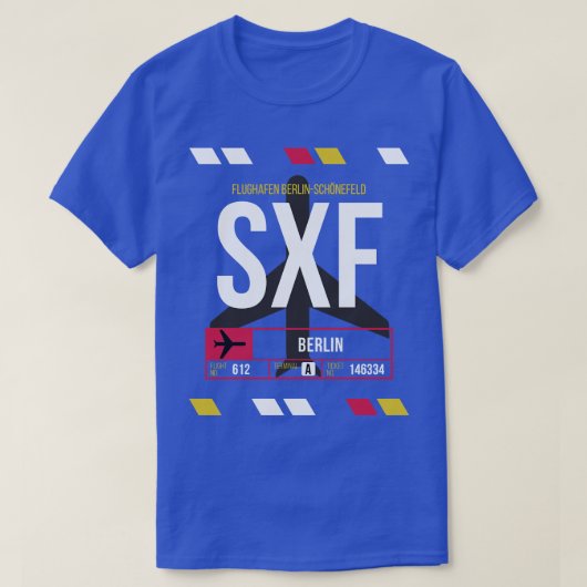 Berlin SXF Airport Code Bagage Label 1 T-shirt (Design voorkant)