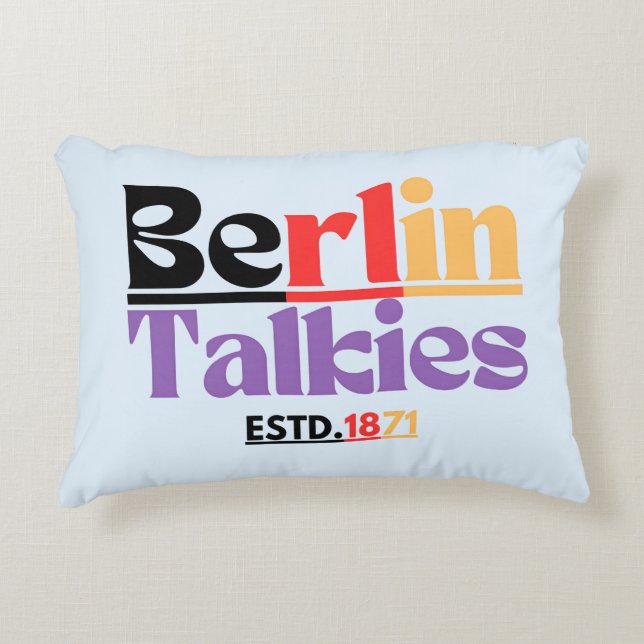 Berlin Talkies ESTD. 1871 Accent Kussen (Voorkant)