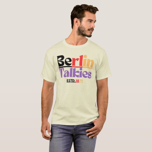 Berlin Talkies ESTD. 1871 T-shirt (Voorkant volledig)