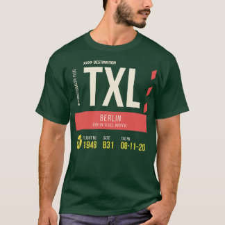 Berlin Tegel Airport Stijlvol Bagagelabel TXL T-shirt