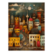 Berlin: The Grey City - Whimsical Art Perfect Poster (Voorkant)